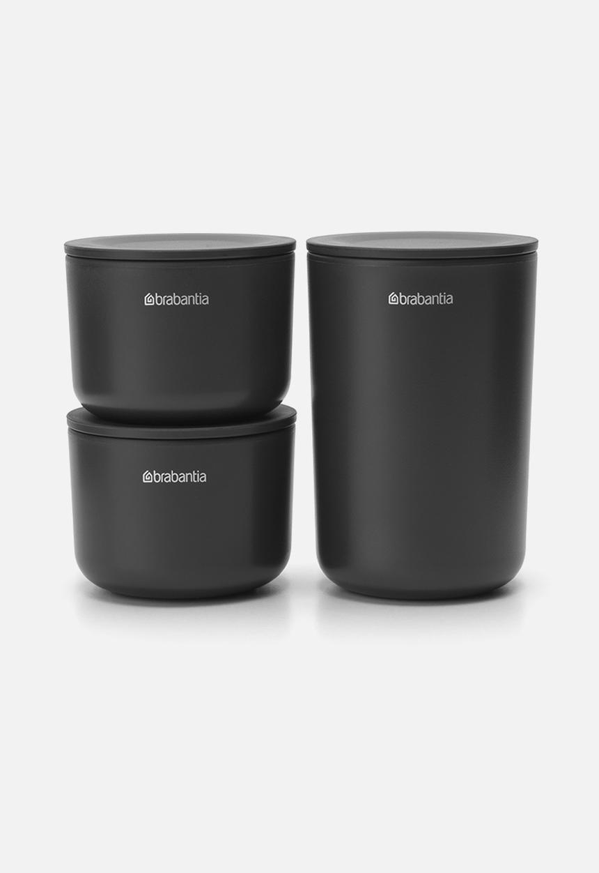 Brabantia - Storage pots set of 3 - black