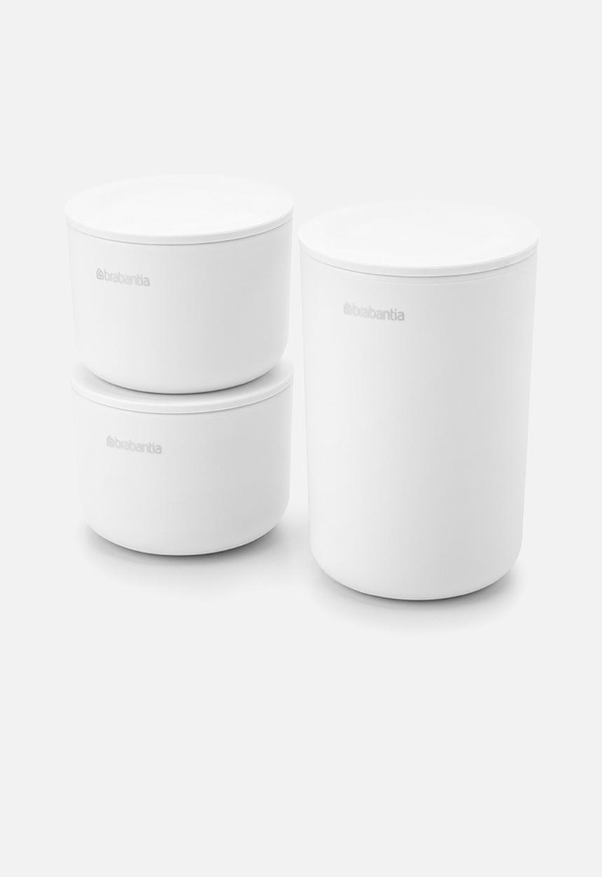 Brabantia - Storage pots set of 3 - white