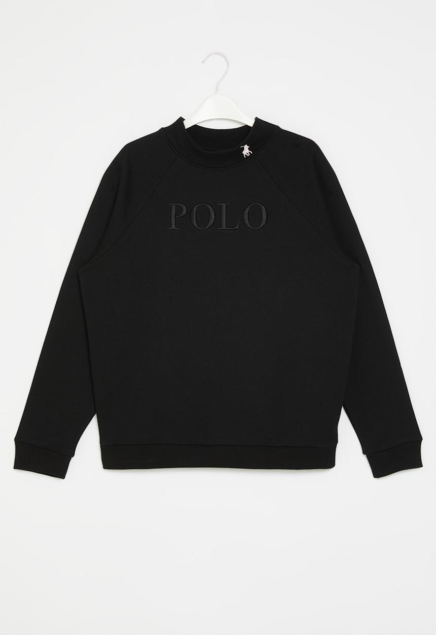 POLO - Girl skylar high neck raglan sleeve sweater - black