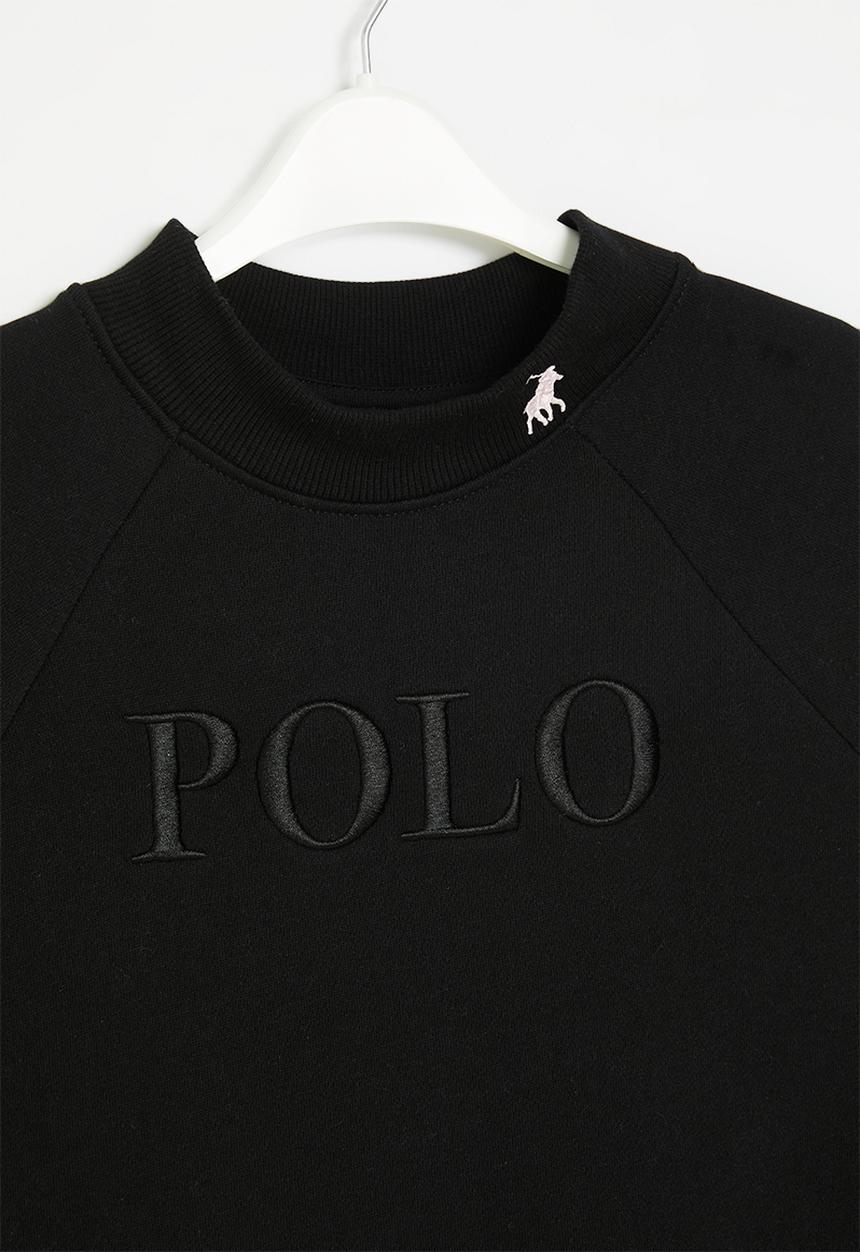 POLO - Girl skylar high neck raglan sleeve sweater - black