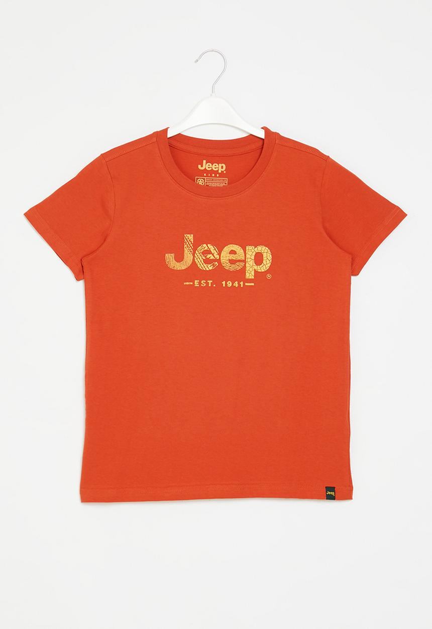 JEEP - Cracked jeep logo tee - red clay