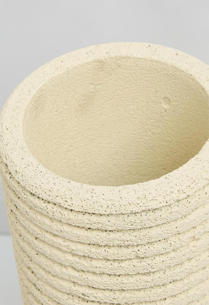 Sixth Floor - Ribbed Textured Vase - natrual