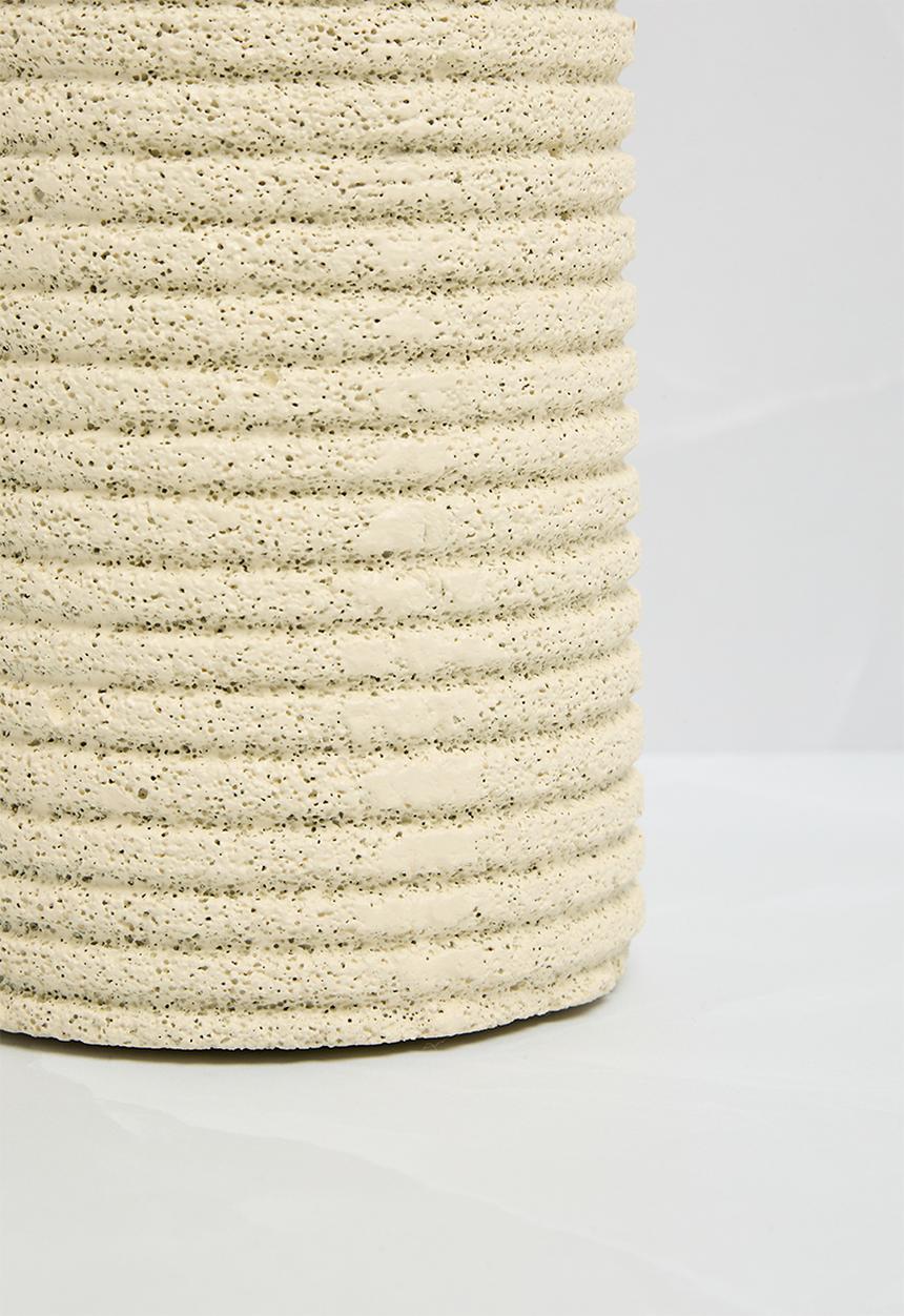 Sixth Floor - Ribbed Textured Vase - natrual