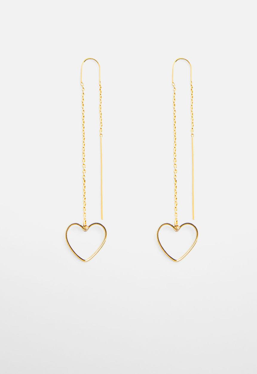 MANGO - Earrings corazo- gold