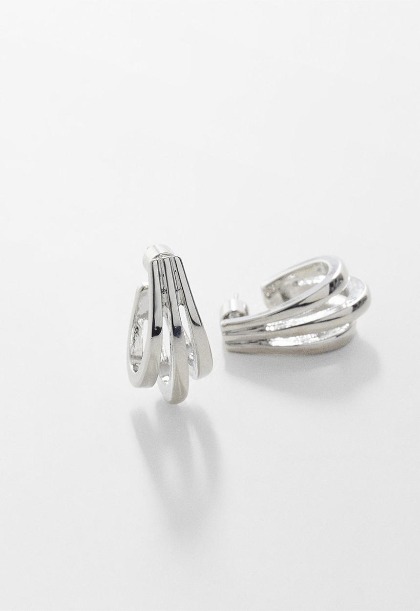MANGO - Earrings fina - silver