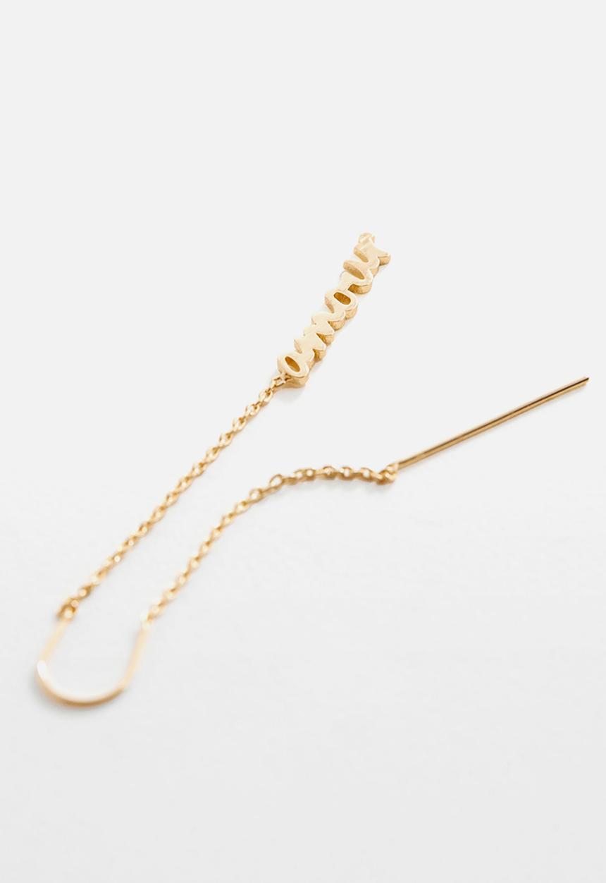 MANGO - Earrings amour -or - gold