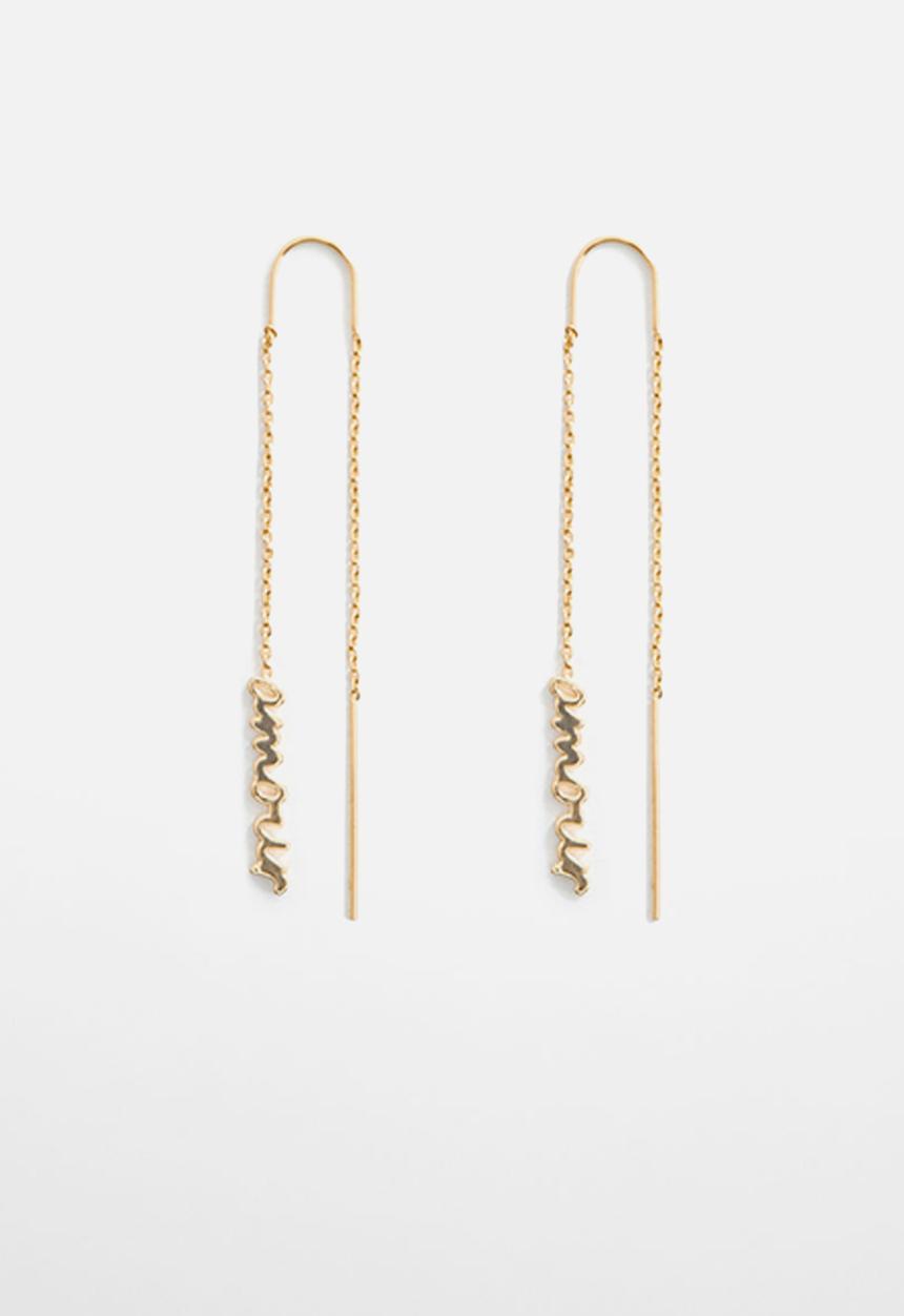 MANGO - Earrings amour -or - gold