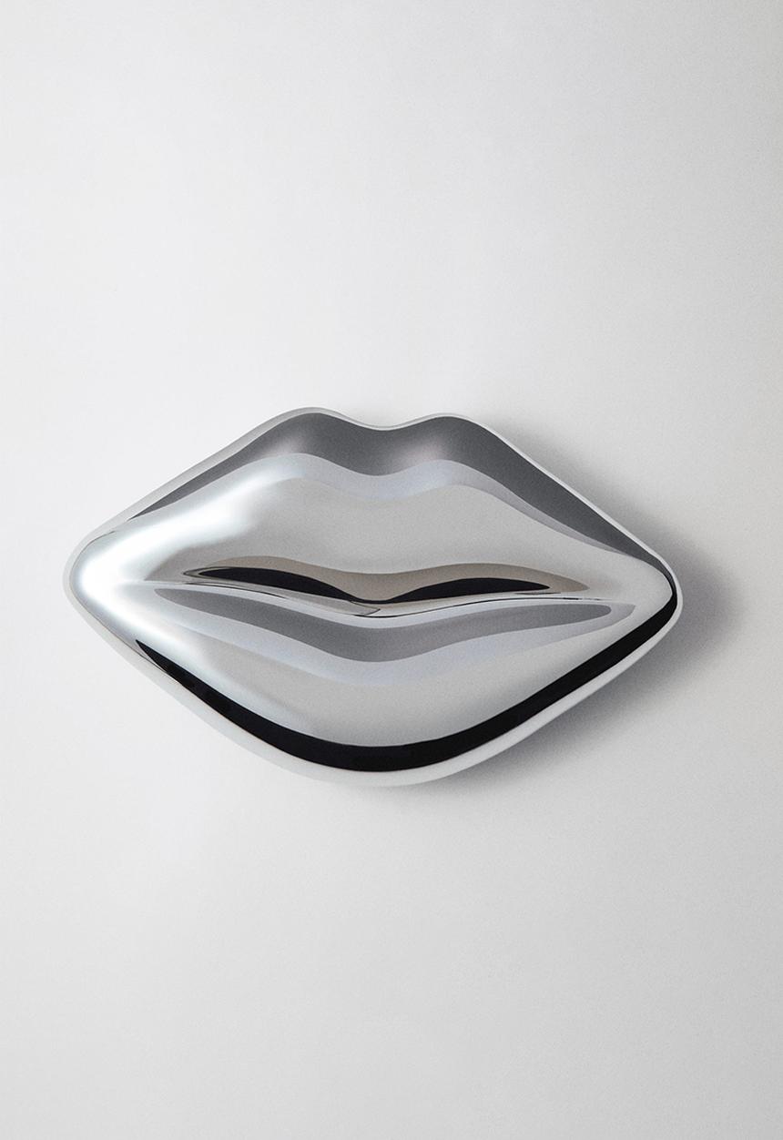 MANGO - Bag lips-pl - silver