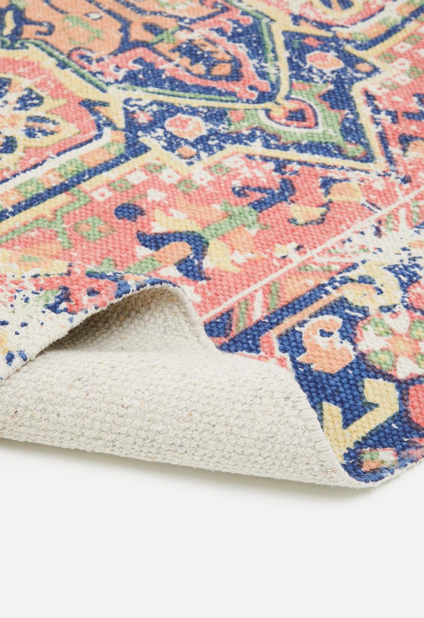 Sixth Floor - Cotton Antique printed Rug - Multi