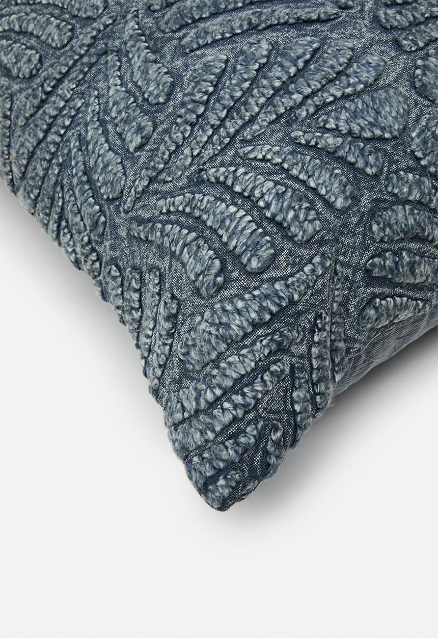 Sixth Floor - Embroidered Denim Wash 30x50 Cushion Cover
