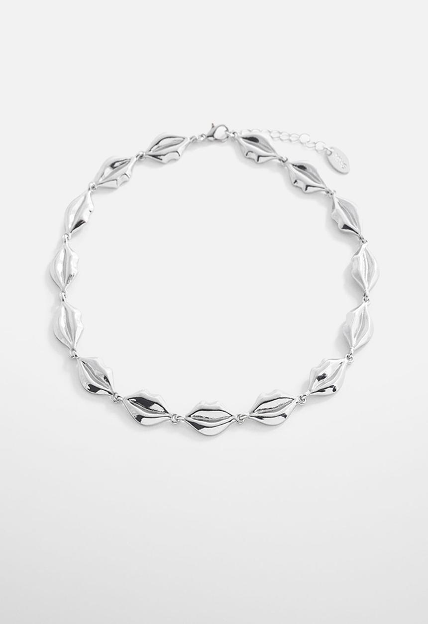 MANGO - Necklace beizo - silver