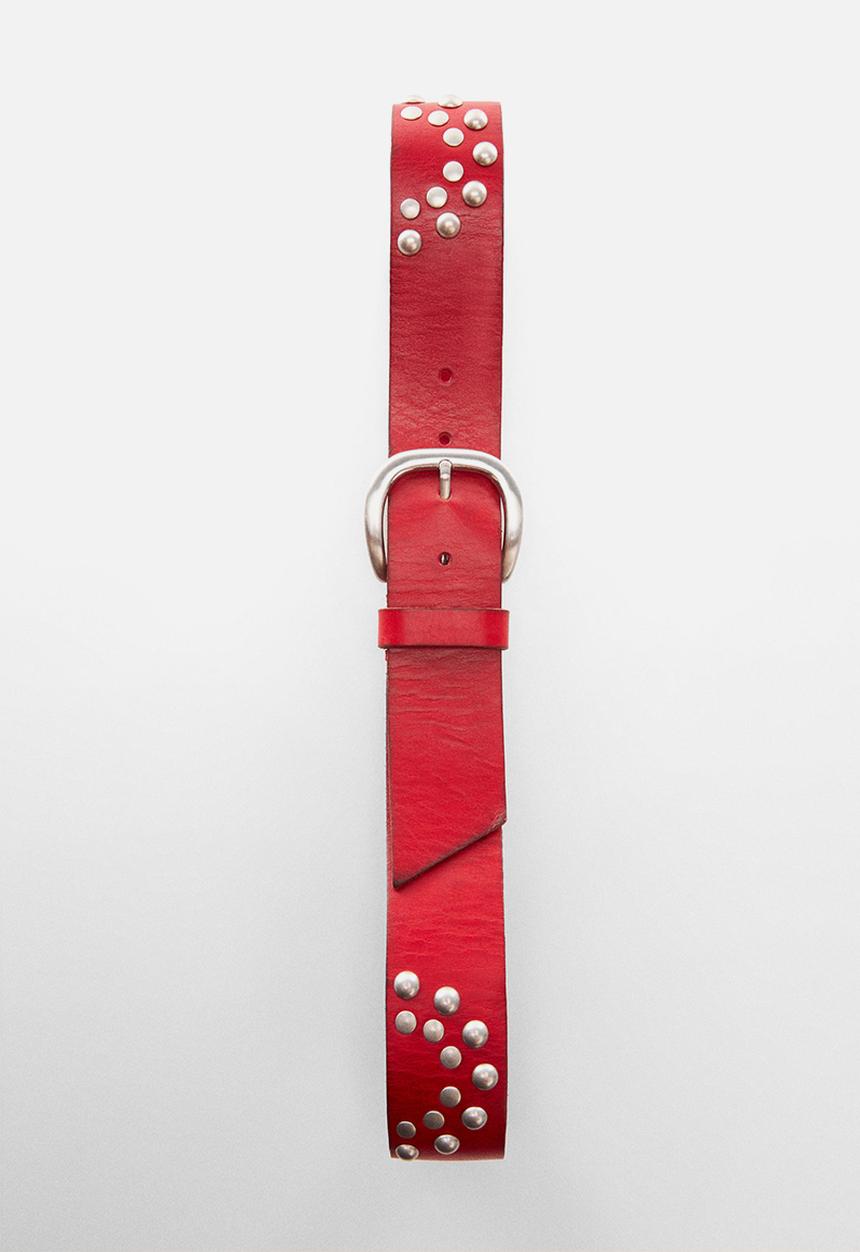 MANGO - Belt rainbow - red