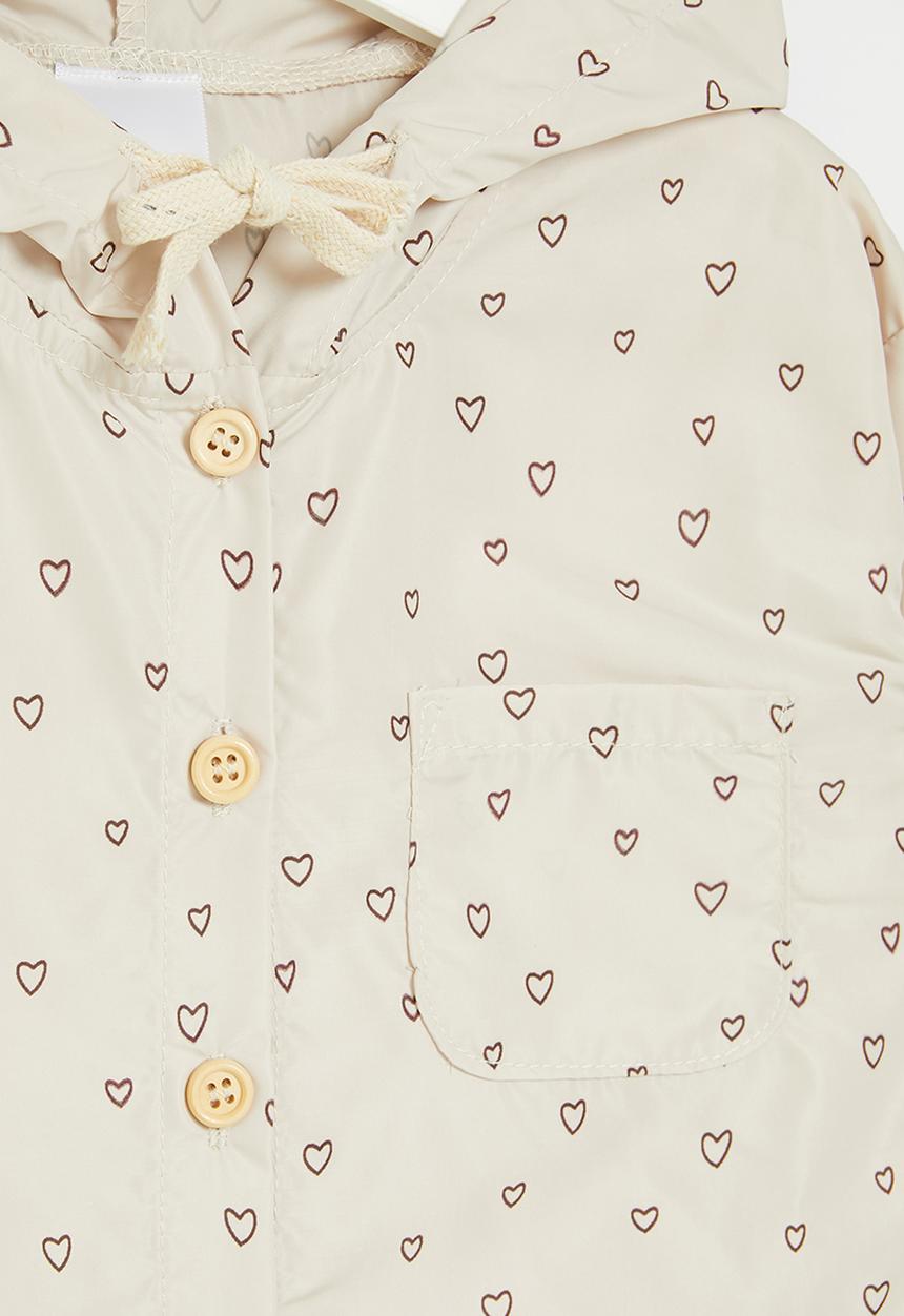 Pop Candy - Printed wind breaker - beige