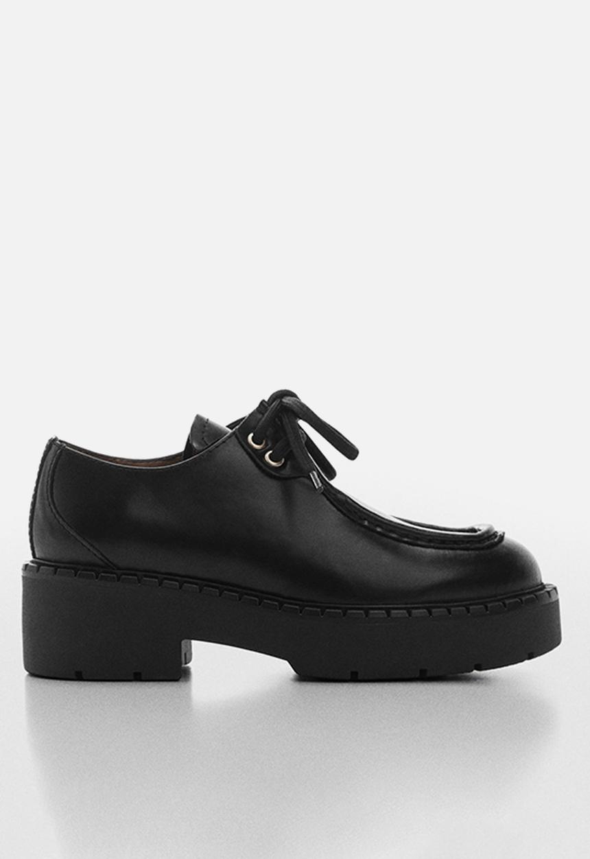MANGO - Safa lace-up - black
