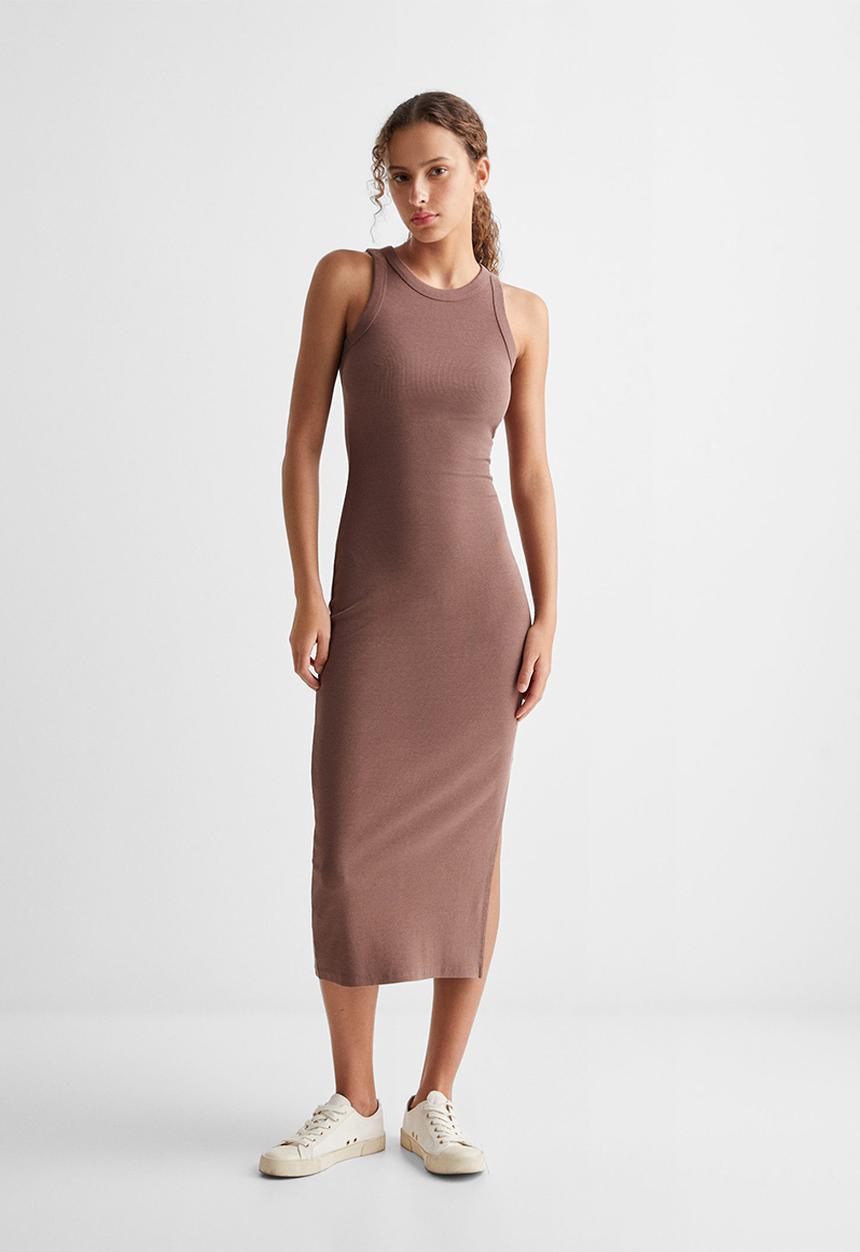 MANGO - Dress dalia - brown