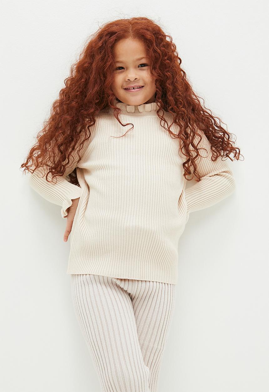 Pop Candy - Ribbed leggings - beige