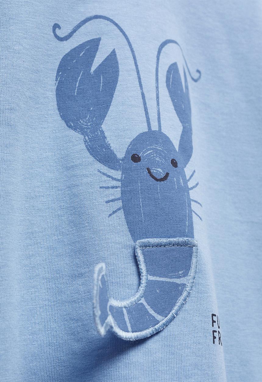 MANGO - T-shirt lobster - blue
