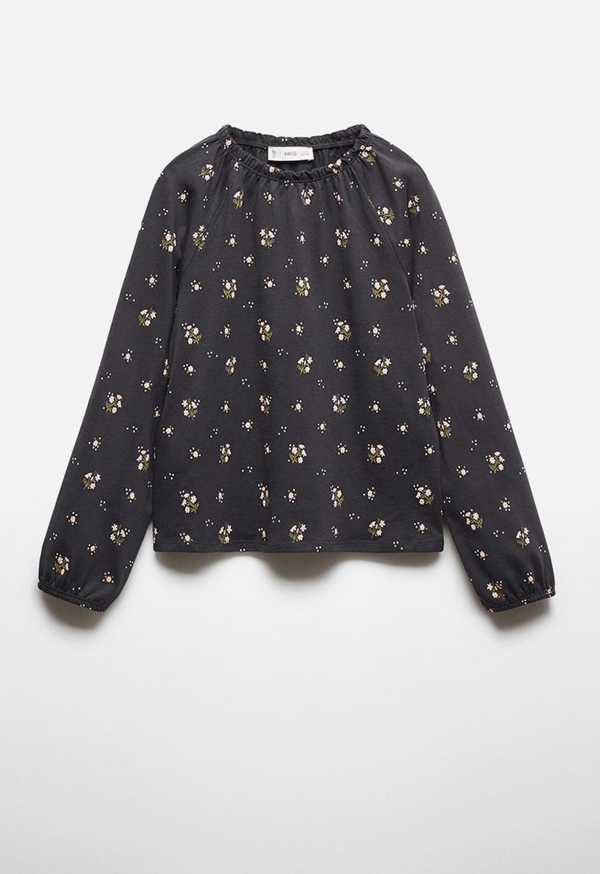 MANGO - T-shirt norma - charcoal