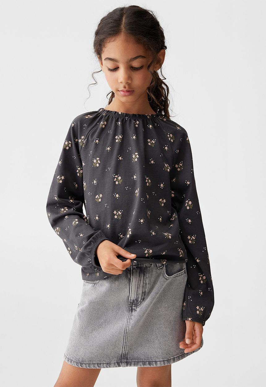 MANGO - T-shirt norma - charcoal
