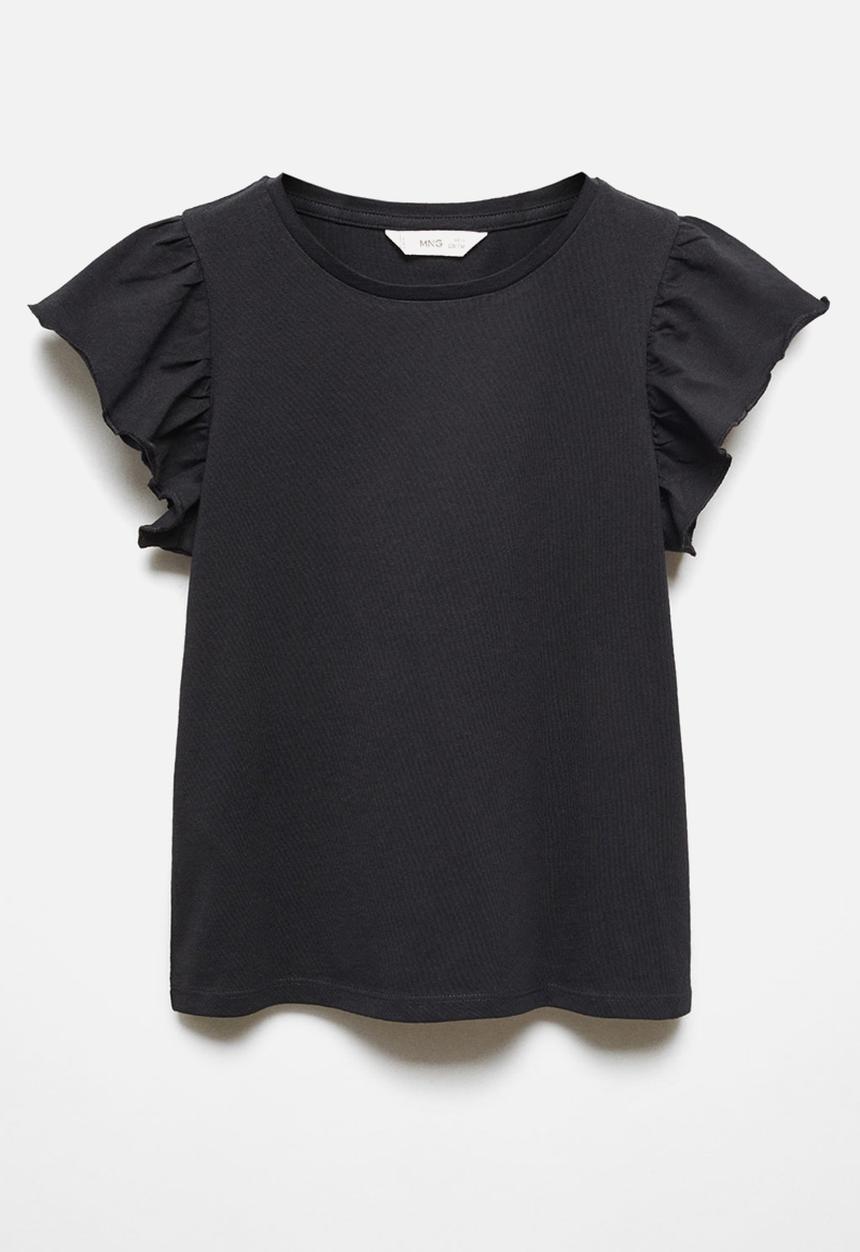 MANGO - T-shirt soft - black
