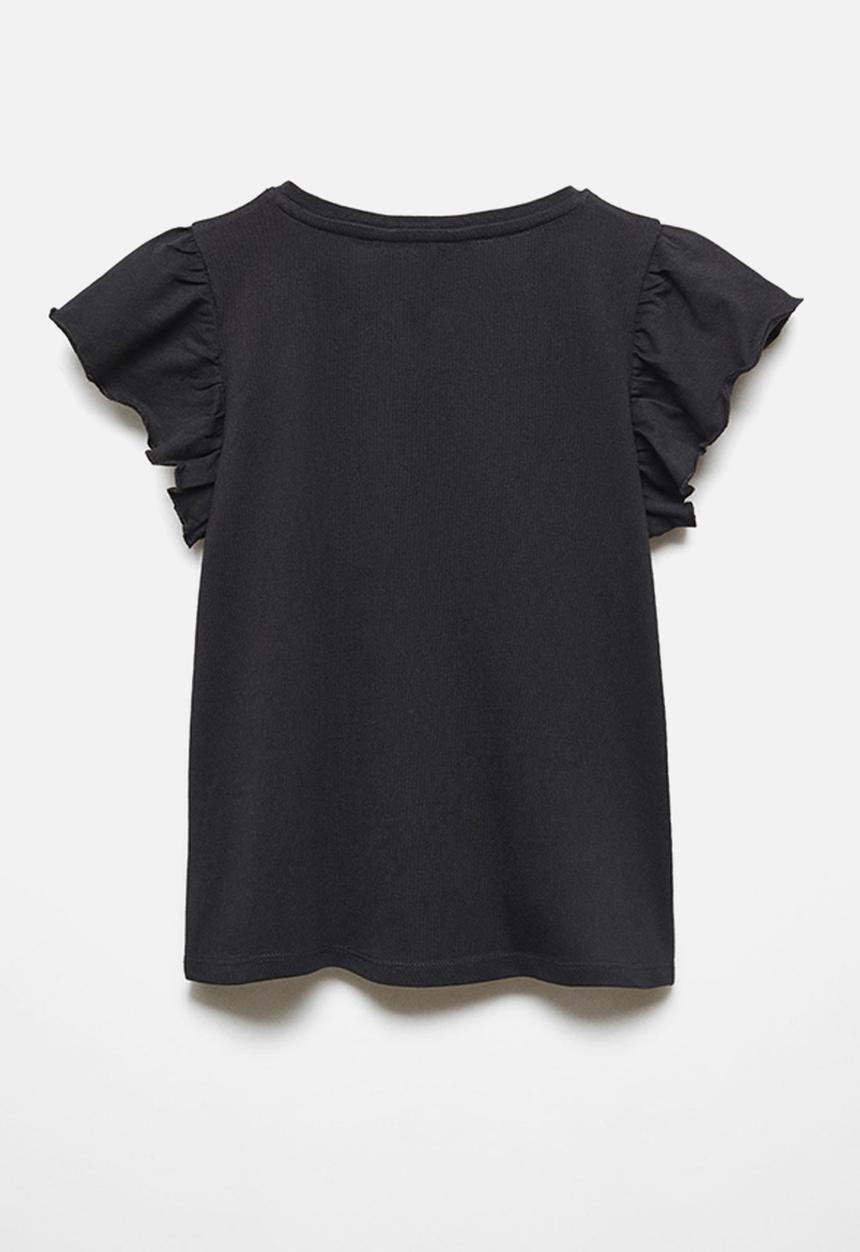 MANGO - T-shirt soft - black