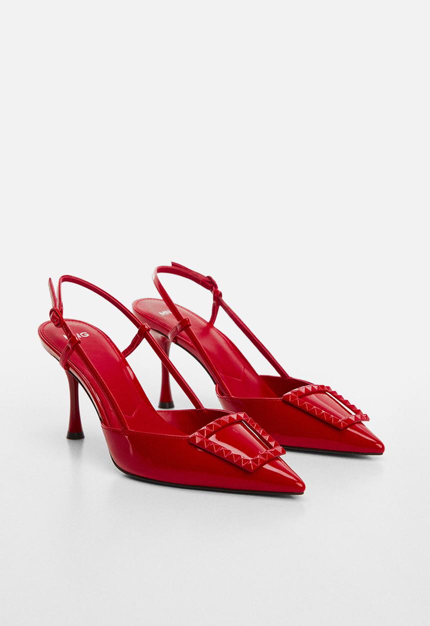MANGO - Tone 1 slingback court - red