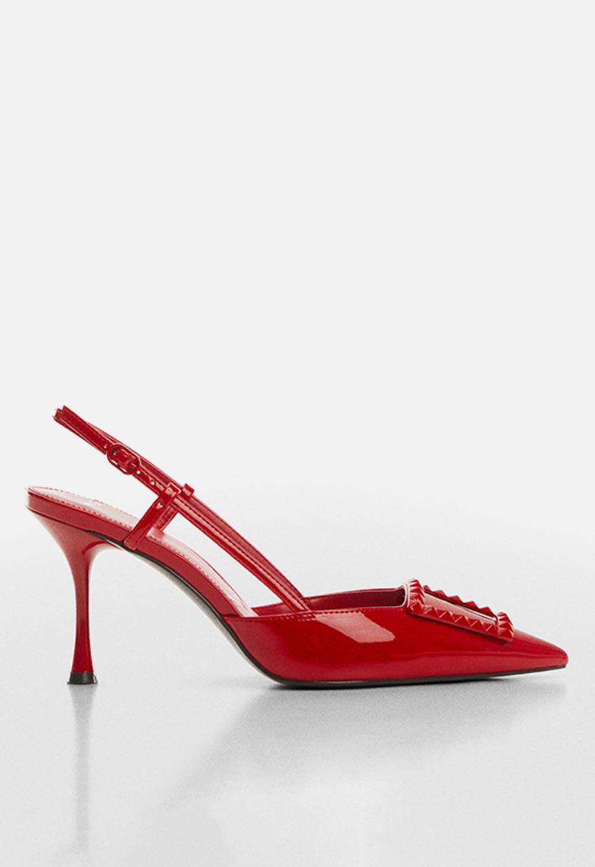 MANGO - Tone 1 slingback court - red