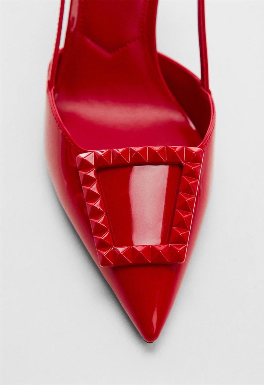 MANGO - Tone 1 slingback court - red