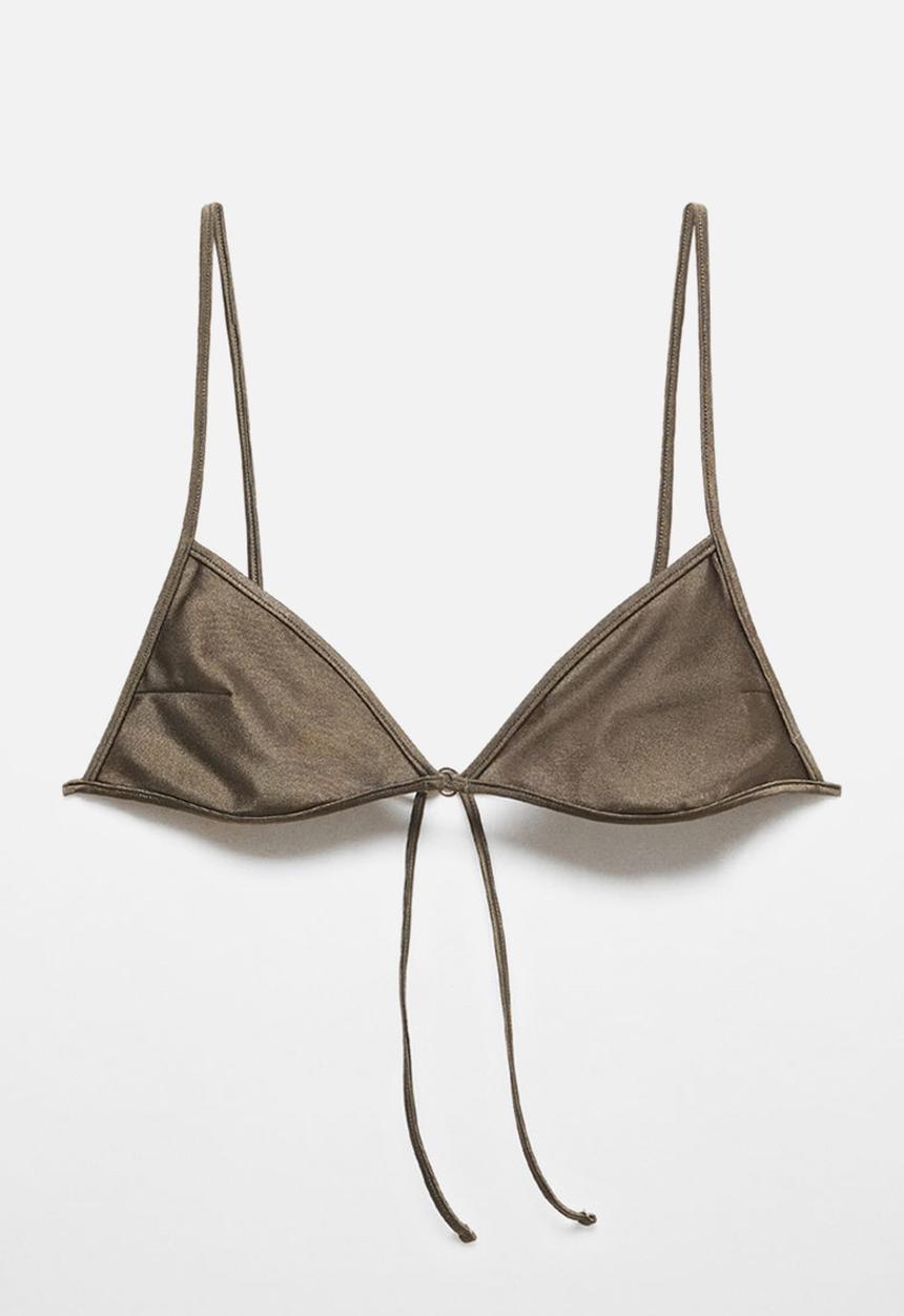MANGO - Bikini Top mel - green