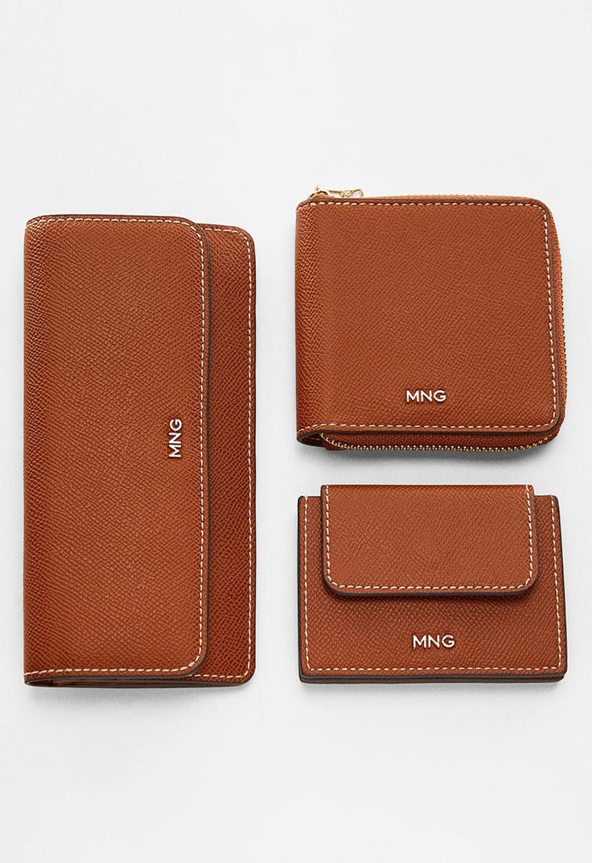 MANGO - Card holder m socorro - medium brown