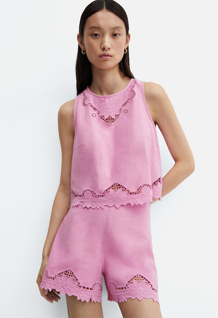 MANGO - Shorts Bali-H - Light / Pastel Pink
