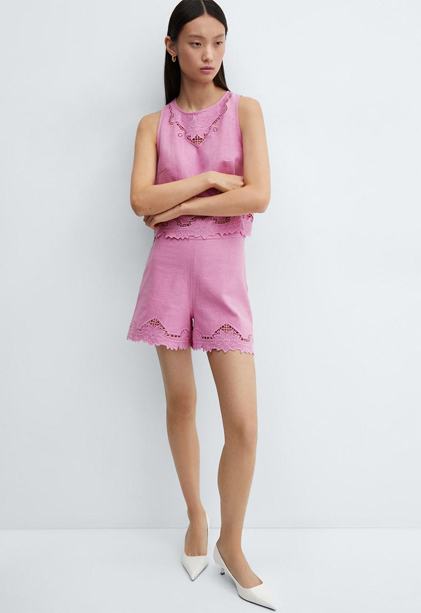MANGO - Shorts Bali-H - Light / Pastel Pink