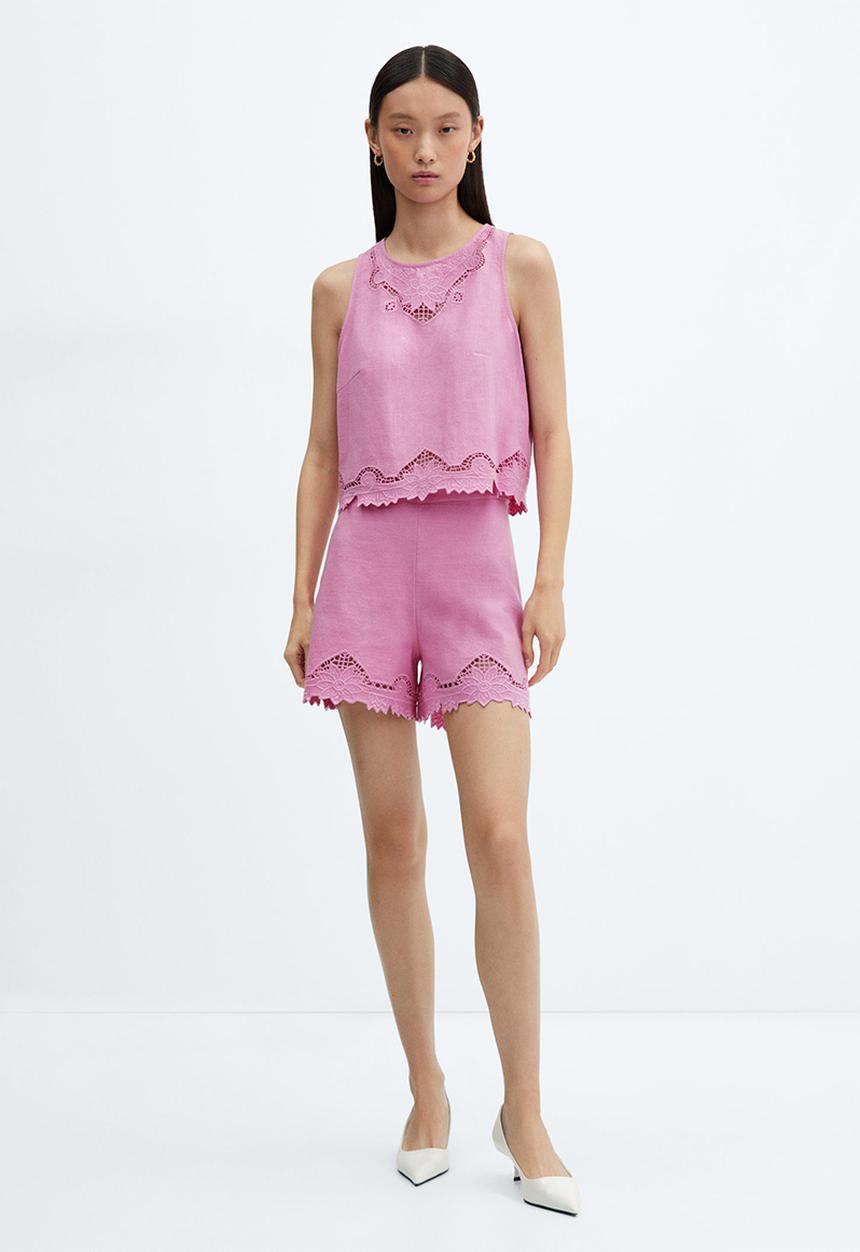 MANGO - Shorts Bali-H - Light / Pastel Pink