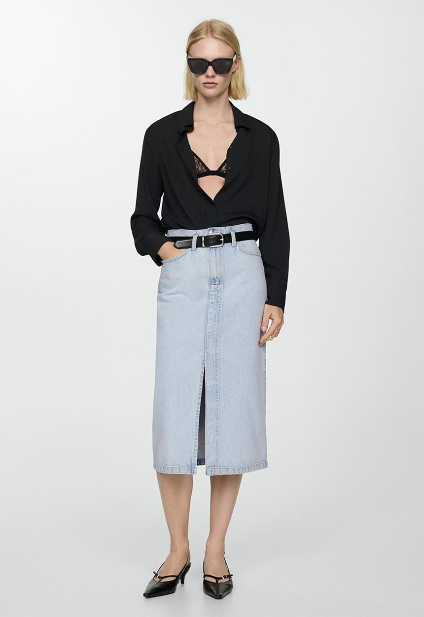MANGO - Skirt soleil - open-blue
