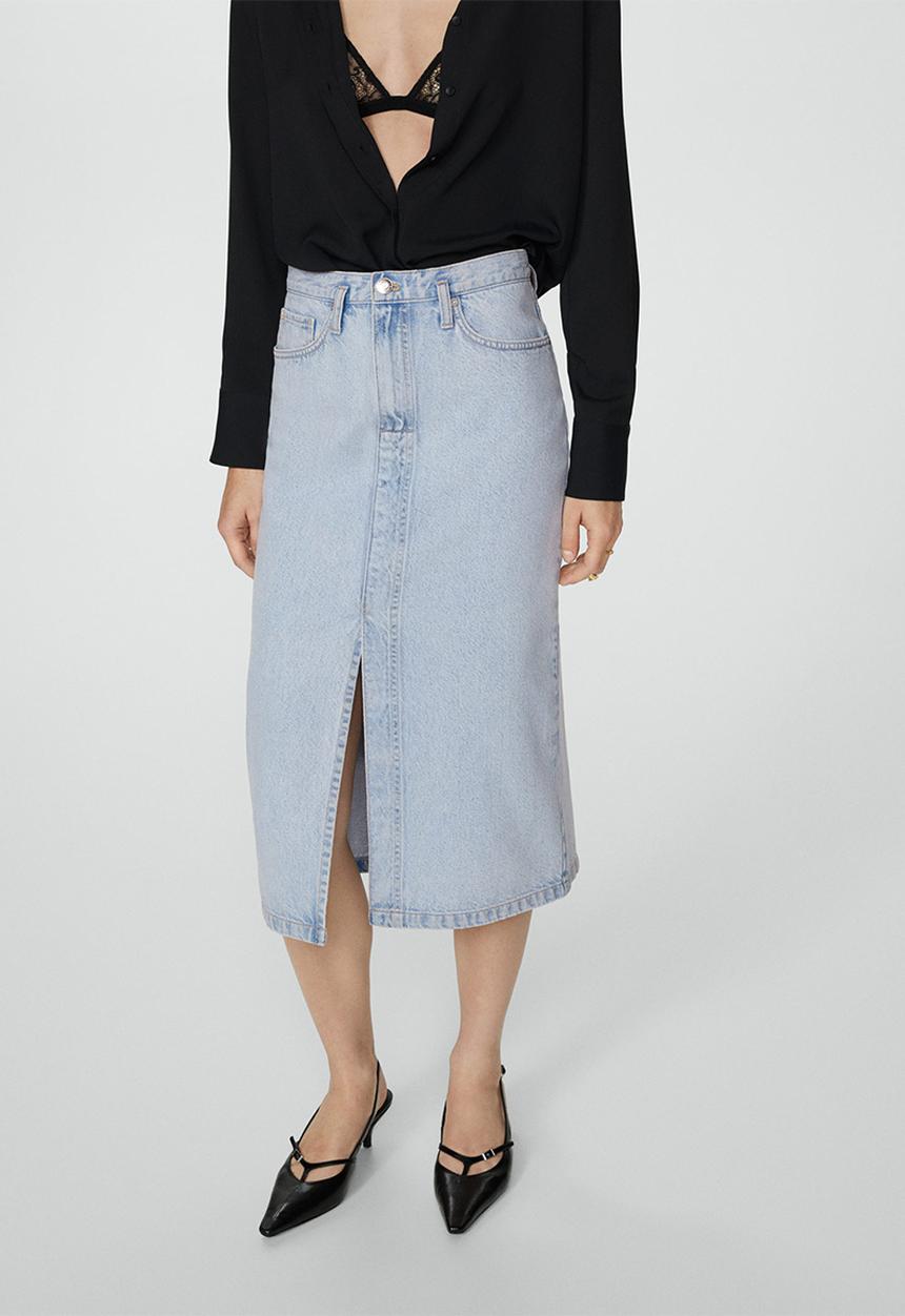 MANGO - Skirt soleil - open-blue