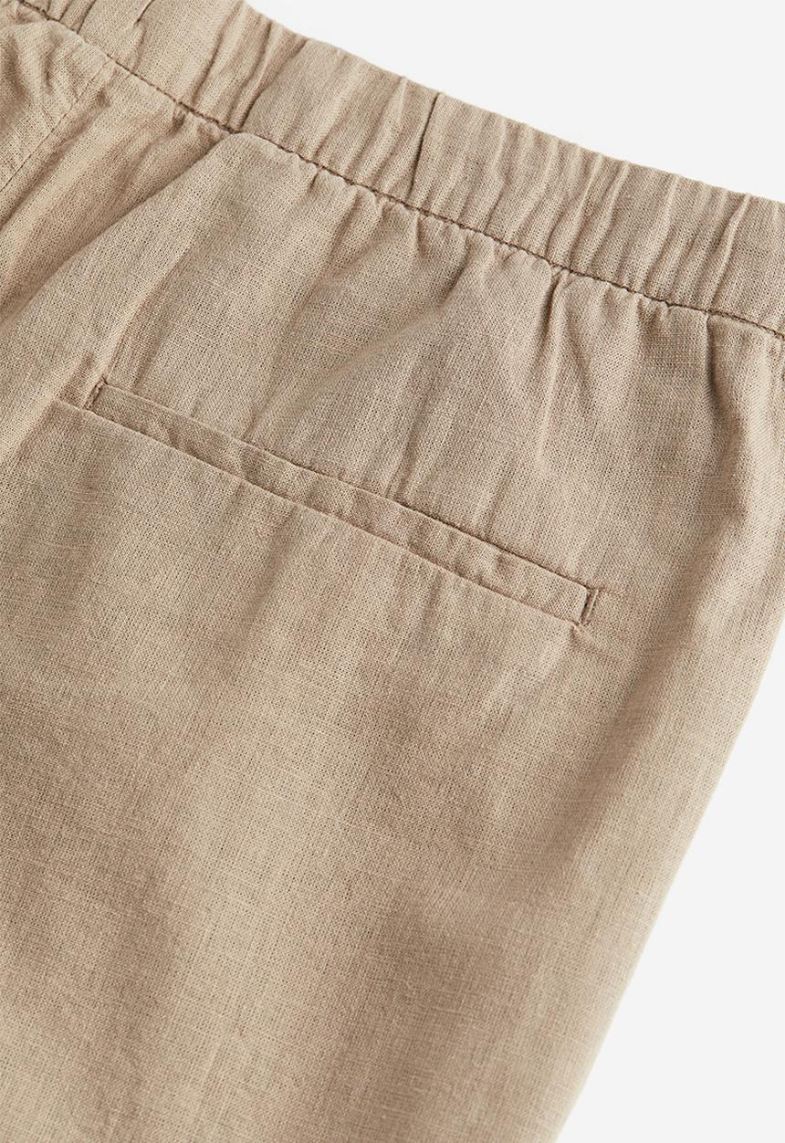 H&M - Regular fit linen-blend shorts - beige