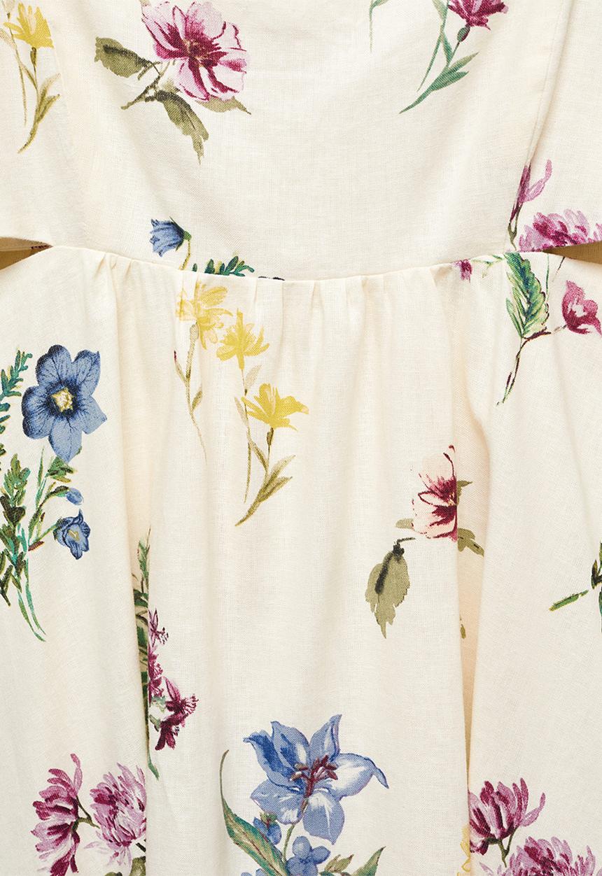 MANGO - Dress botanic-h - light beige