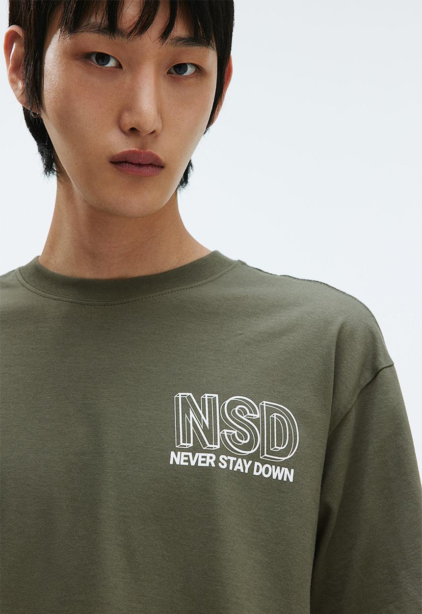 H&M - Loose fit T-shirt - khaki green nsd