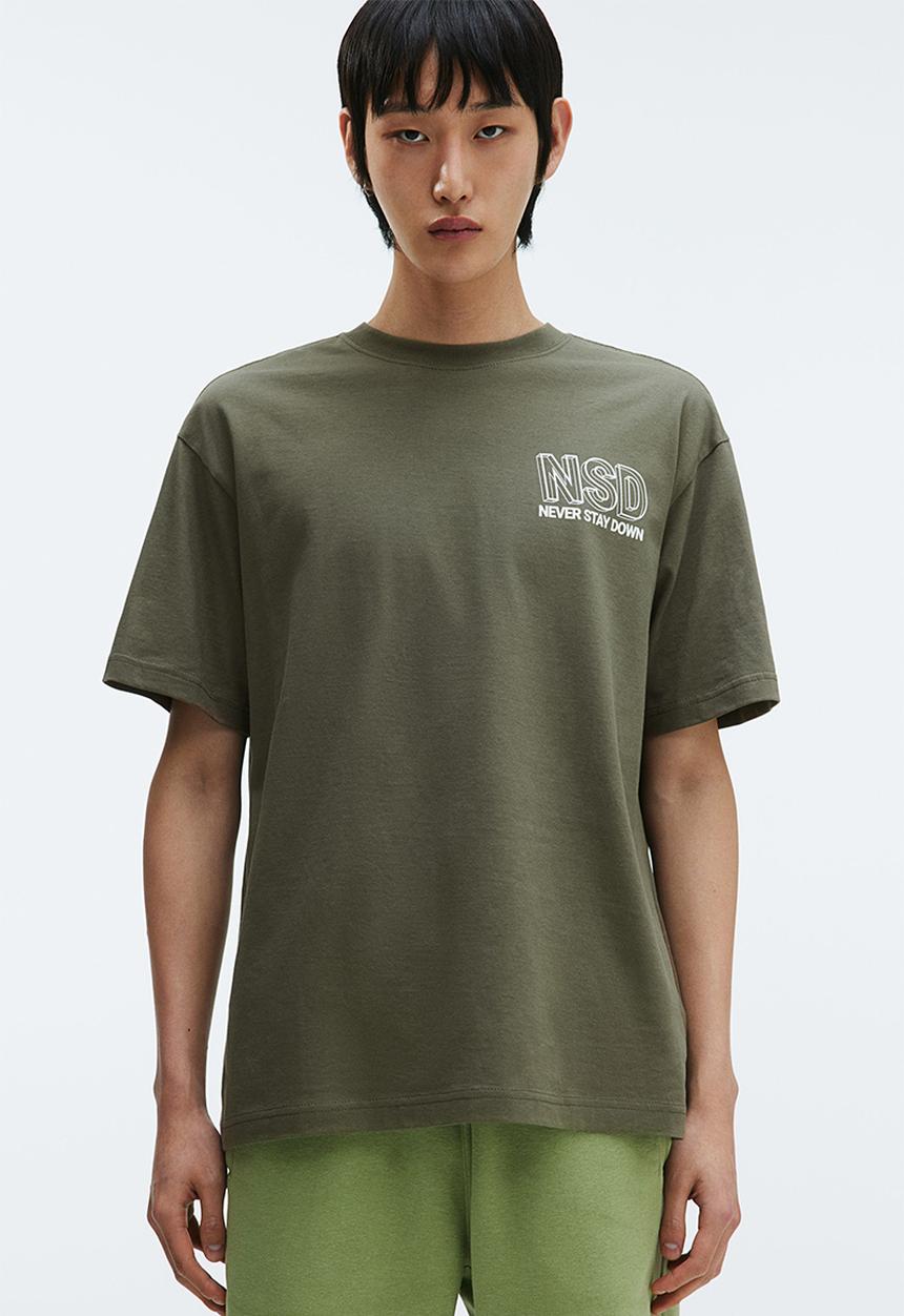 H&M - Loose fit T-shirt - khaki green nsd