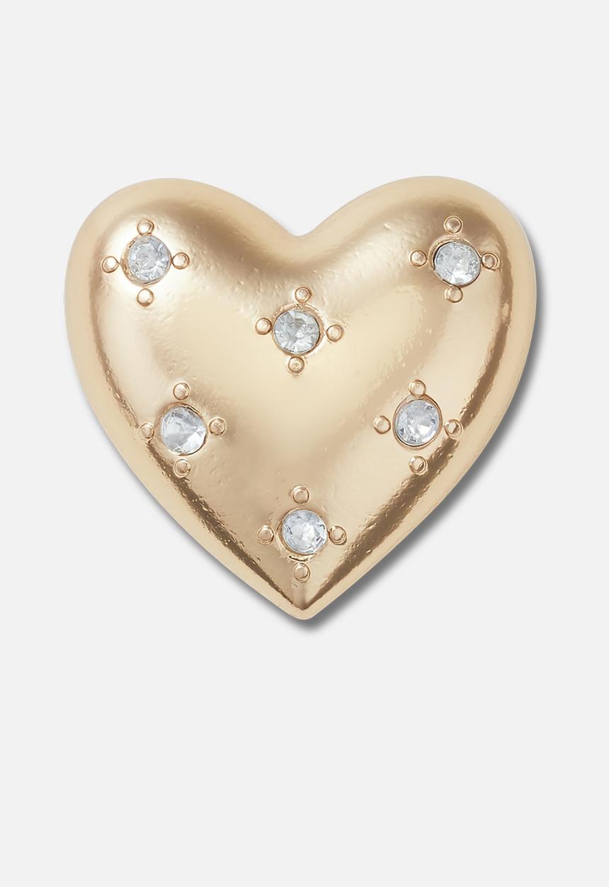 Crocs - Gold Encrusted Heart  Loose - Gold 
