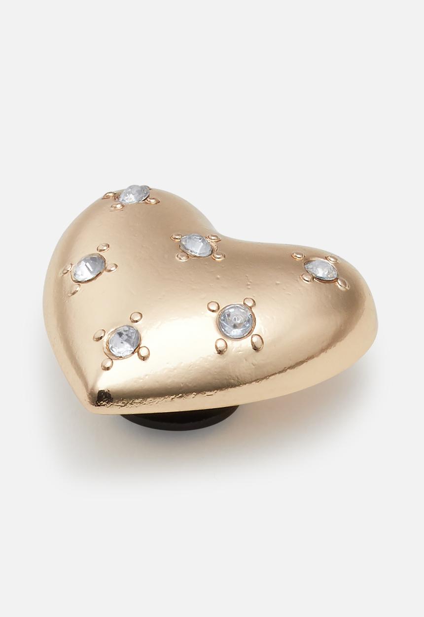 Crocs - Gold Encrusted Heart  Loose - Gold 
