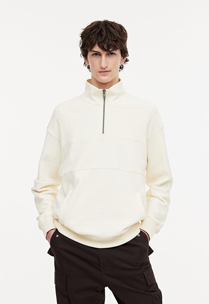 H&M - Loose fit sweatshirt - cream 