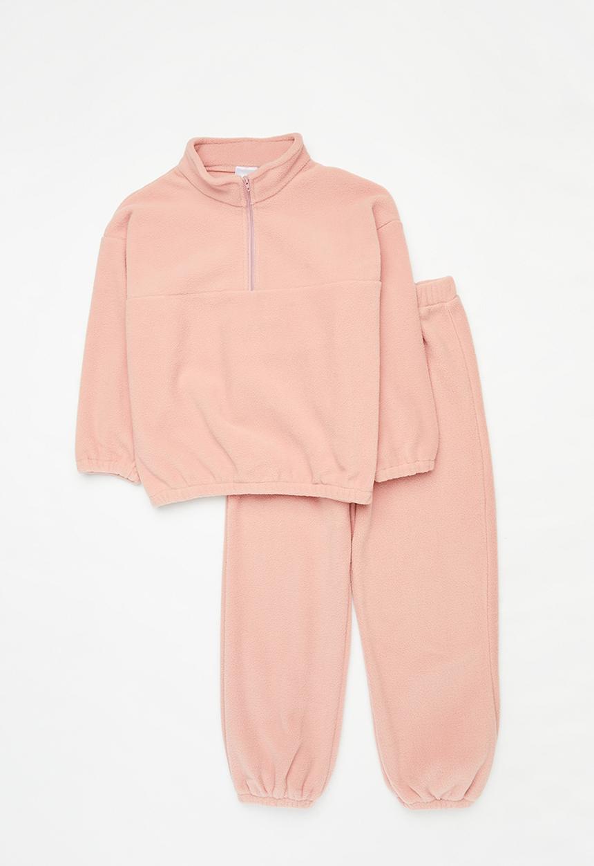 Pop Candy - Teddy fleece track set - pink