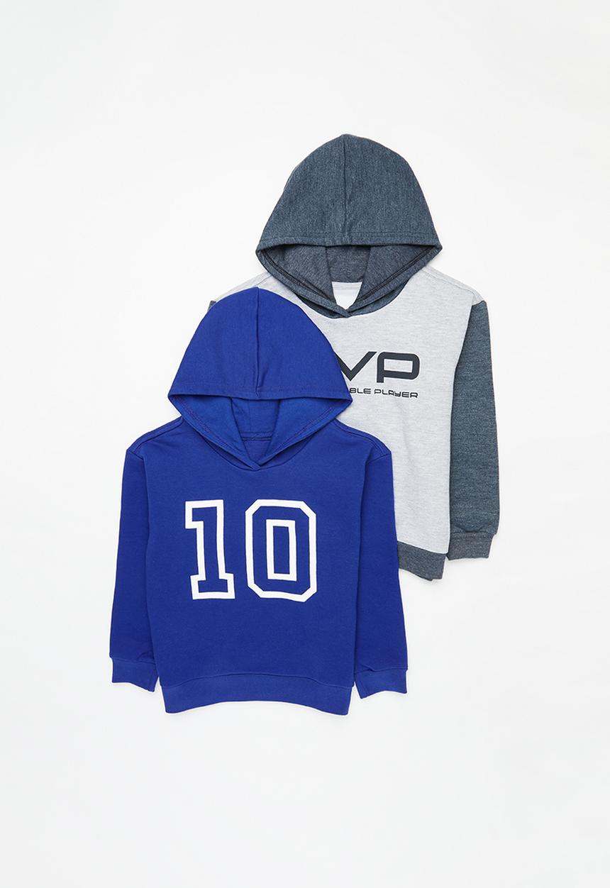 Pop Candy - 2 Pack hoodie - grey & royal