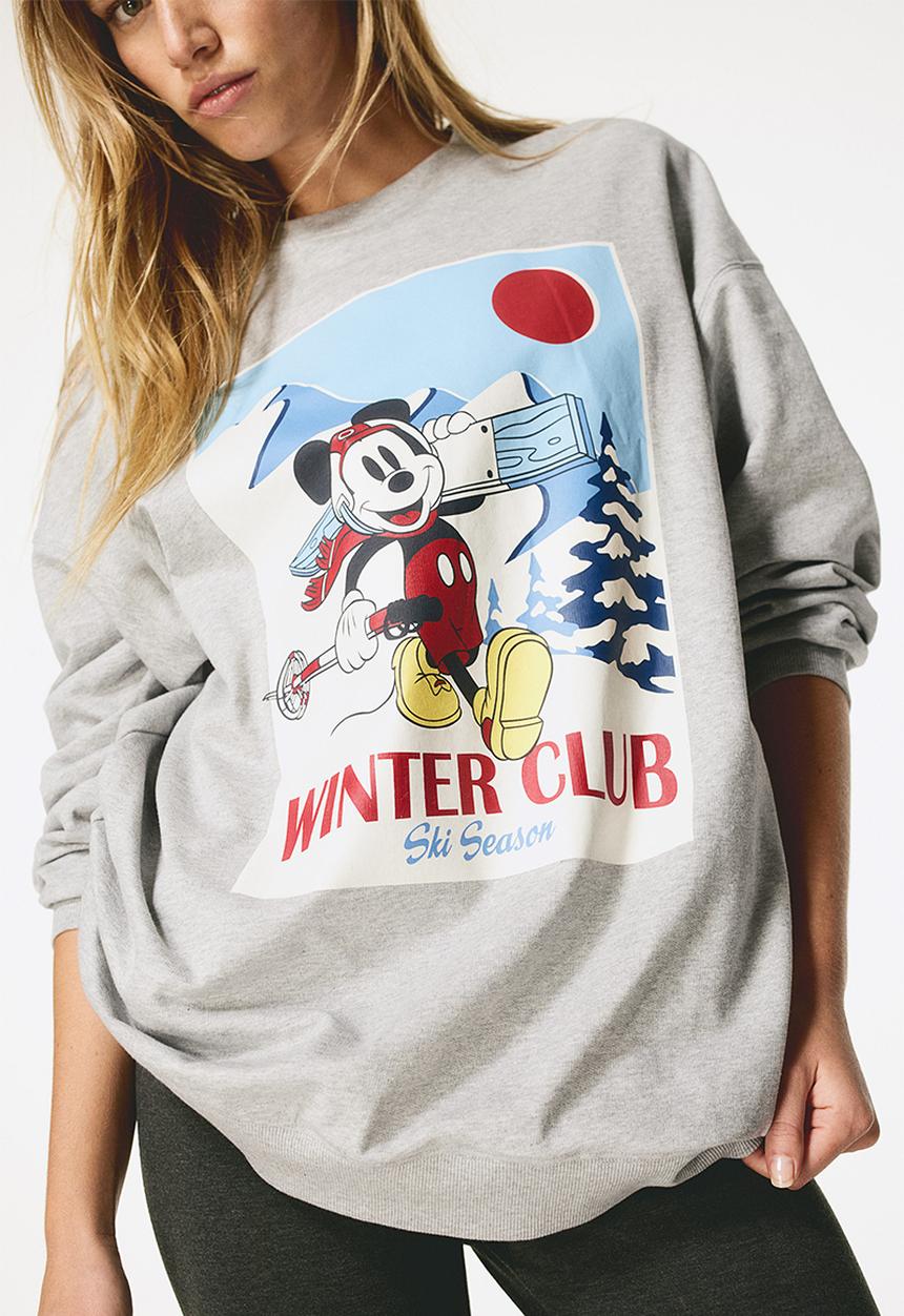 H&M - Printed pyjamas - light grey marl/mickey mouse