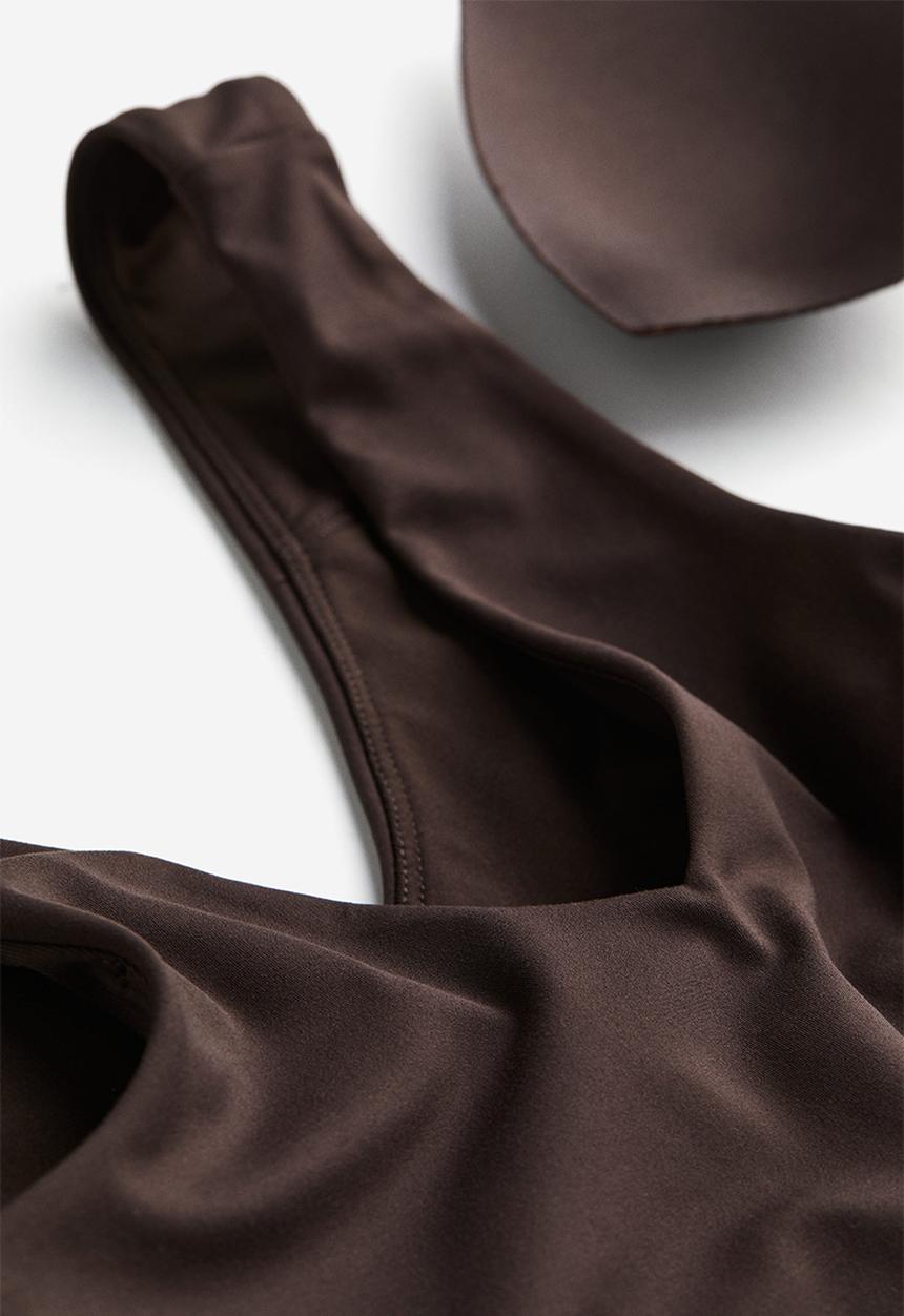 H&M - Softmove™ medium support sports bra - dark brown