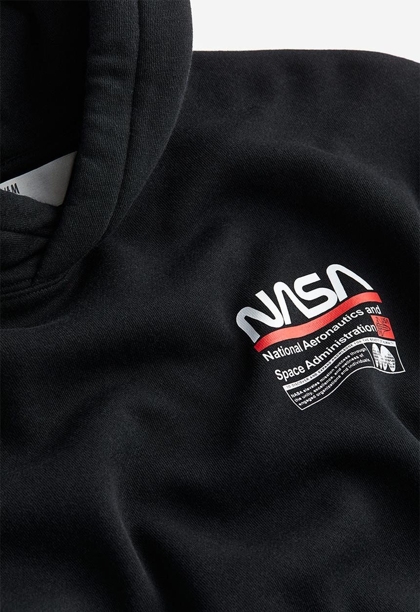 H&M - Printed hoodie - black