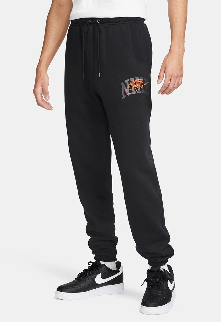 Nike - M Nike Club Bb Cf Pant Arch Gx - Black & Safety Orange