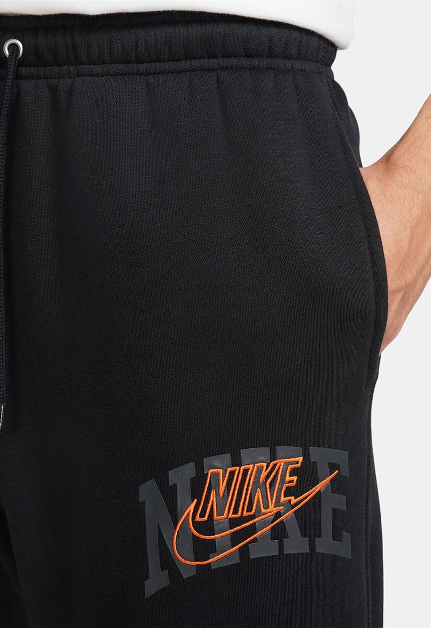 Nike - M Nike Club Bb Cf Pant Arch Gx - Black & Safety Orange