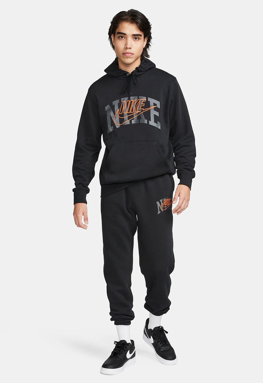 Nike - M Nike Club Bb Cf Pant Arch Gx - Black & Safety Orange